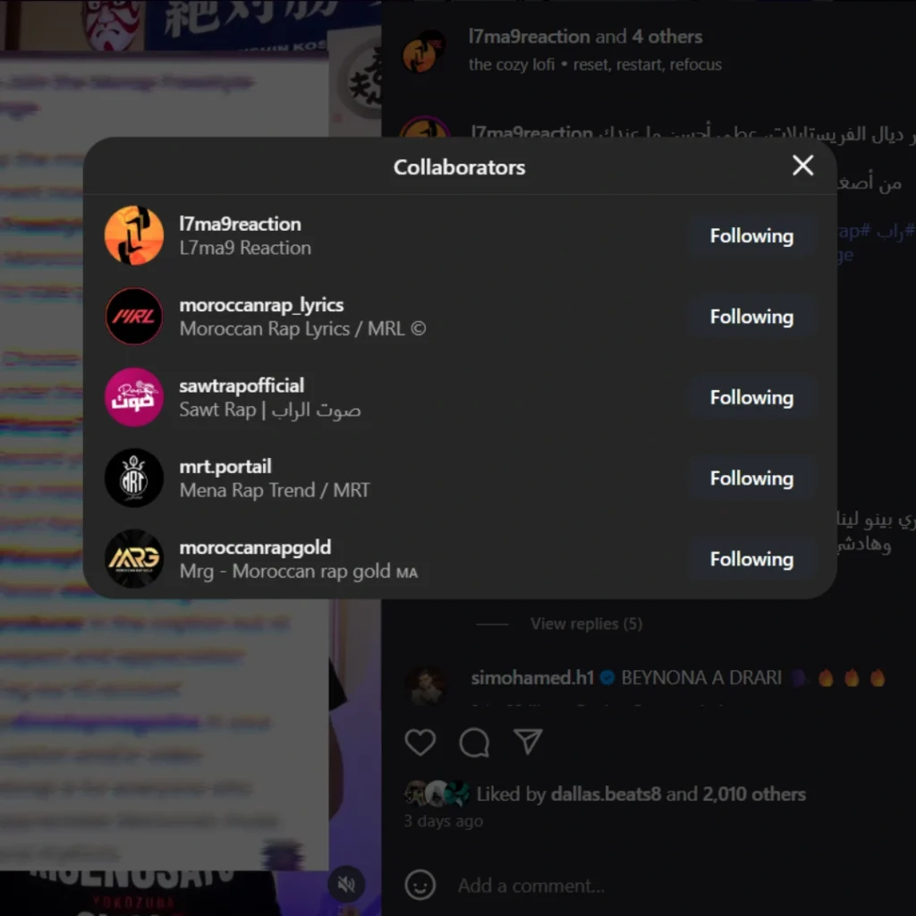 All major Moroccan rap pages and media outlets supported the Morap Movement