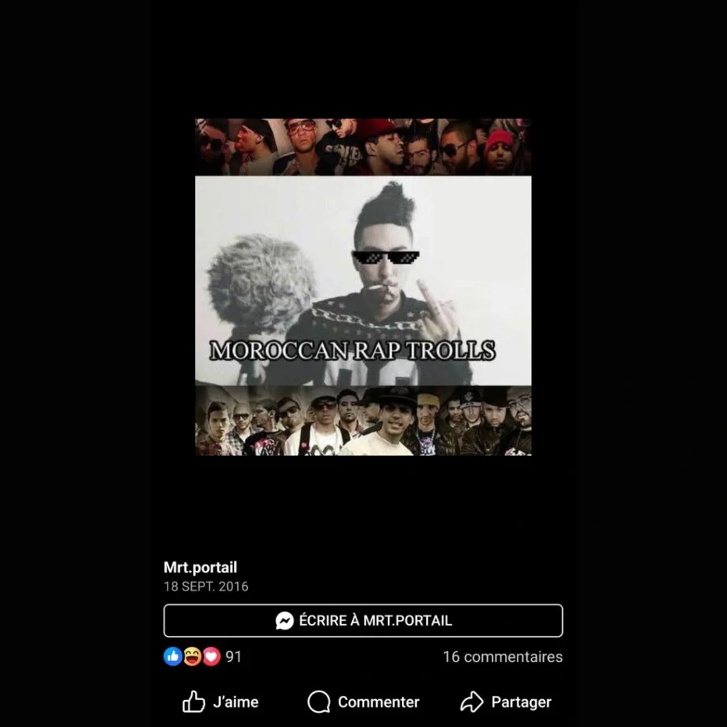 From Trolls to Trends: How MRT Wrote the Playbook for Moroccan Rap Media First post of Facebook by Moroccan Rap Page MRT