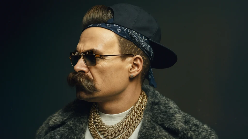 German philosopher Friedrich Nietzsche if he were a rapper