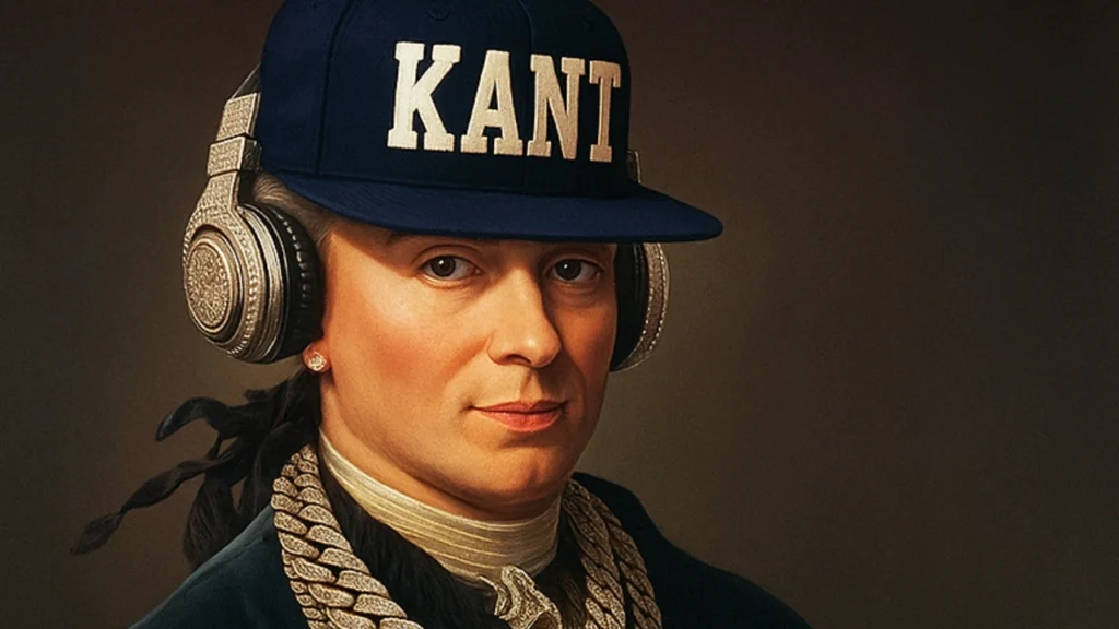 German philosopher Immanuel Kant if he were a rapper