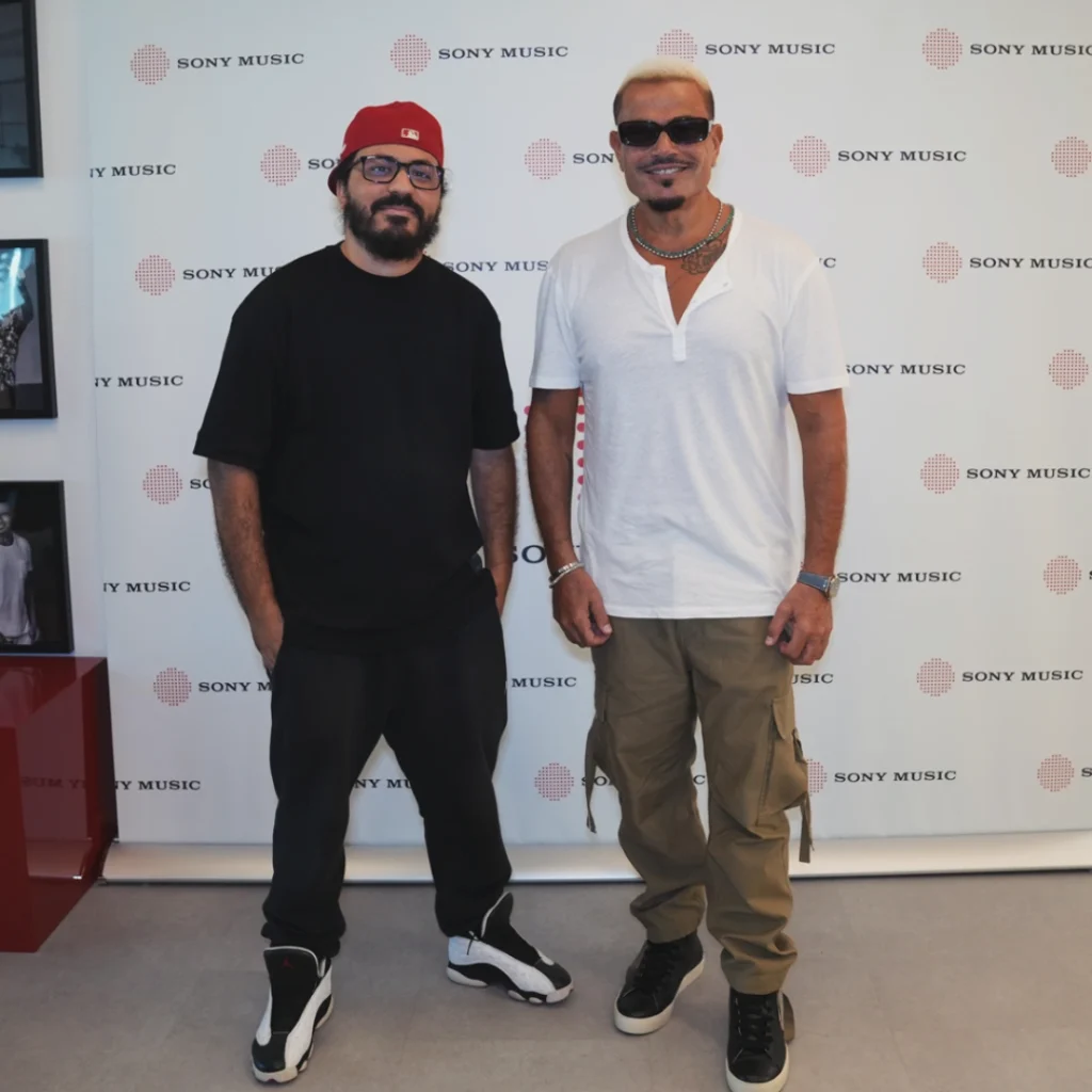 Lbandy with Amr Diab at Sony Music event