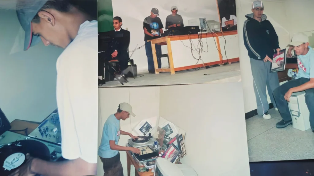 Moroccan Turntablist DJ Skull scratching 1990s