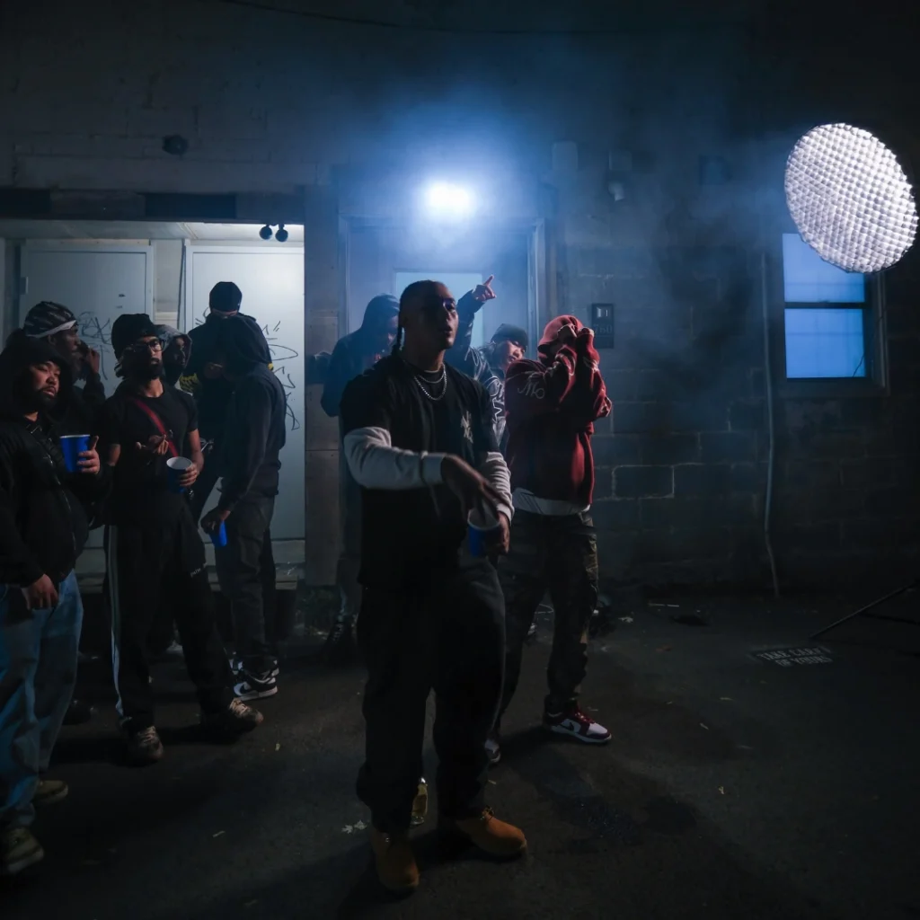 Our Diaspora: YP on American Influences and Moroccan Rap’s Rise YP, Kraze Delarosa, Montreal, 2024, on the set of “RYUK”