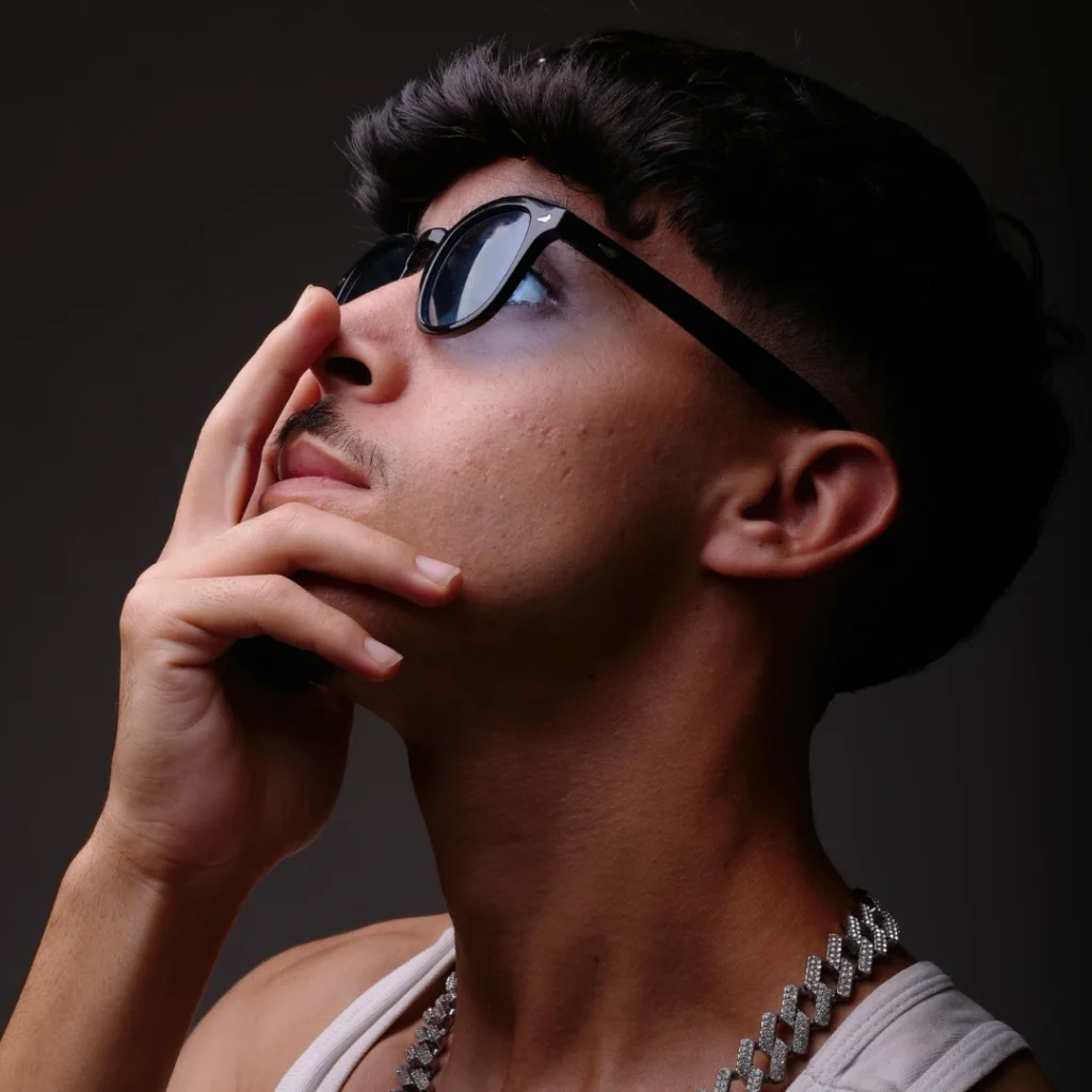 Moroccan rapper Overman close-up photoshoot, 2025