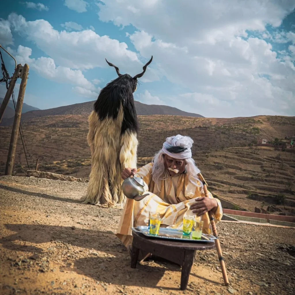 Still from Overman's Music Video Toqosi of a man pouring tea
